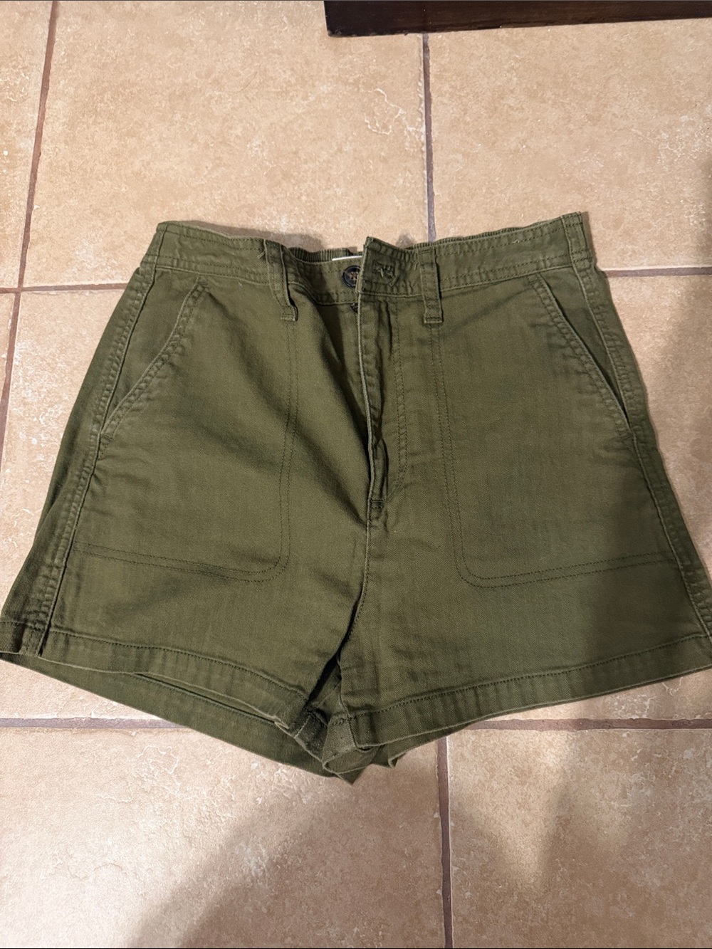 Madewell Olive Green Utility Cargo Shorts